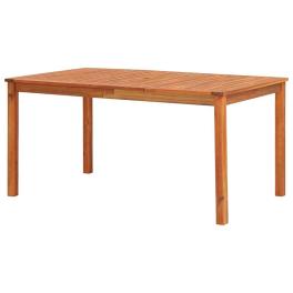 Dining table natural solid acacia wood 59.1 x 35.4 x 29.1 in