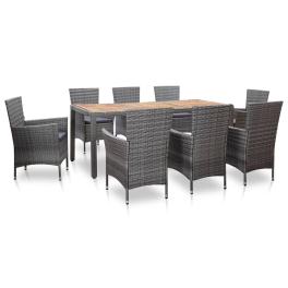 Dining set grey and dark grey