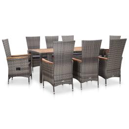 Outdoor dining set grey, dark grey