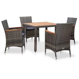 Garden dining set gray, dark gray