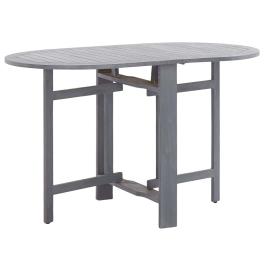 Dining table grey solid acacia wood medium foldable