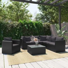 Garden sofa black