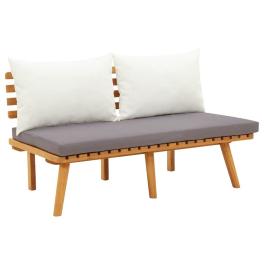 Garden bench natural solid acacia wood medium durable