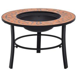 Mosaic fire pit terracotta 26.8" ceramic