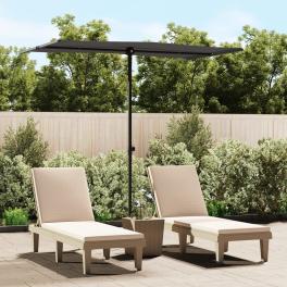 Garden parasol anthracite polyester, aluminum 70.9 x 43.3 x 81.9 in