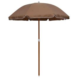 Garden parasol taupe polyester, steel 70.9 in