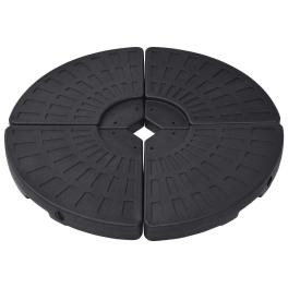 Umbrella base black hdpe plastic large heavy weight endurance