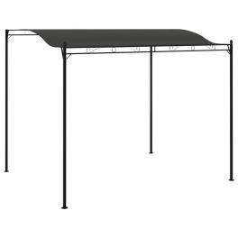 Canopy set of 2 anthracite, black steel, polyester large