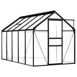 Greenhouse anthracite, transparent aluminum, polycarbonate