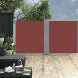 Side awning brown 100% polyester with pu coating 47.2 x 236.2 in