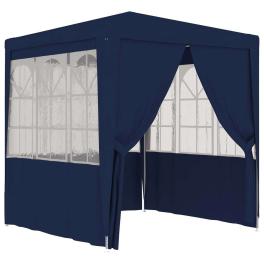 Party tent blue polyethylene 8.2 x 8.2 feet foldable party tent
