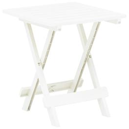 Garden table white plastic small foldable bistro table