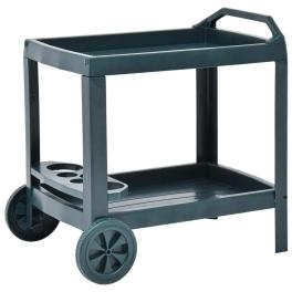 Beverage cart green 27.2"x20.9"x28.3" plastic