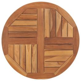 Tabletop teak solid wood medium durable round rustic