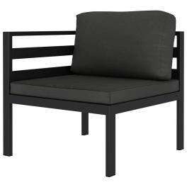 Corner sofa anthracite aluminum 27.6 x 27.6 x 25.4 in