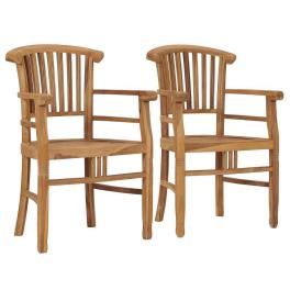 Outdoor chair set of 2 teak teak hard wood medium durable