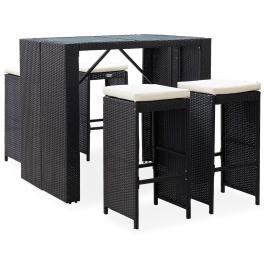 Bar set poly rattan: black