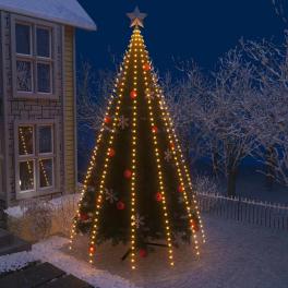 Tree light dark green, warm white pvc, electronic components