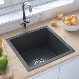 Handmade kitchen sink black stainless steel