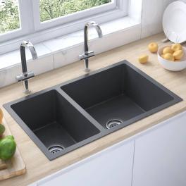 Kitchen sink black stainless steel
