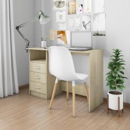 Desk sonoma oak engineered wood medium computer desk