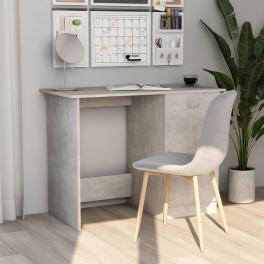 Desk concrete grey engineered wood standard desk rectangular