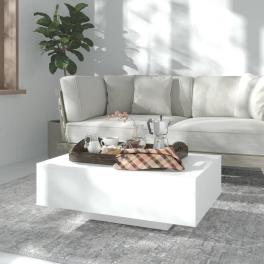Couch table white engineered wood 33.5 x 21.7 x 12.2 in simple