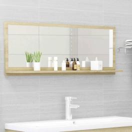 Mirror sonoma oak engineered wood large bathroom mirror