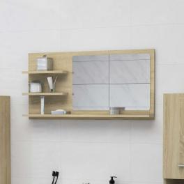 Mirror sonoma oak engineered wood, acrylic 35.4 in x 17.7 in