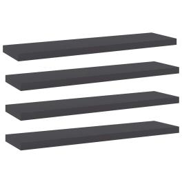 Shelf set of 4 gray engineered wood medium simple