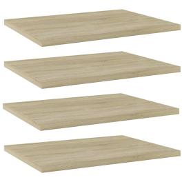 Shelf set of 4 sonoma oak engineered wood 15.7x11.8 in