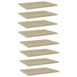 Shelf set of 8 sonoma oak engineered wood medium simple shelf