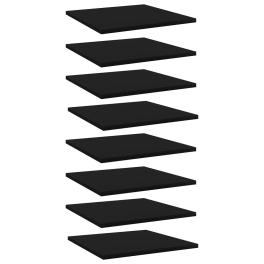 Shelf set of 8 black engineered wood medium simple shelf