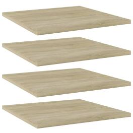 Shelf set of 4 sonoma oak engineered wood 15.7 x 15.7 in shelf