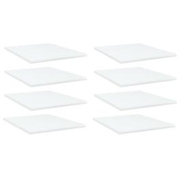 Shelf set of 8 white engineered wood medium shelf rectangular