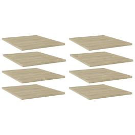 Shelf set of 8 sonoma oak engineered wood 15.7 x 19.7 x 0.6 in