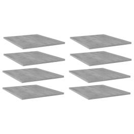 Shelf set of 8 concrete grey engineered wood medium shelf