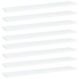 Shelf set of 8 white engineered wood 23.6 in long simple
