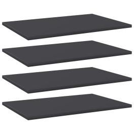 Shelf set of 4 gray engineered wood 23.6 x 15.7 in shelf
