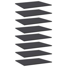 Shelf set of 8 gray engineered wood simplistic shelf