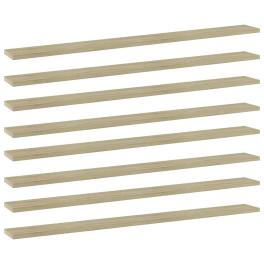 Shelf set of 8 sonoma oak engineered wood 39.4 x 3.9 x 0.6 in