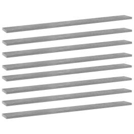 Shelf set of 8 concrete grey engineered wood large simple