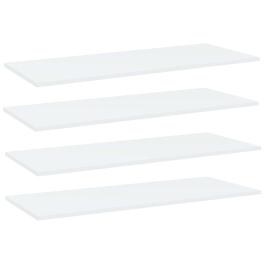 Shelf set of 4 white engineered wood large simplistic shelf