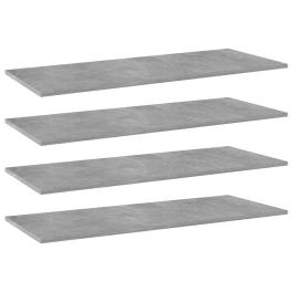 Shelf set of 4 concrete grey engineered wood extra shelf simple