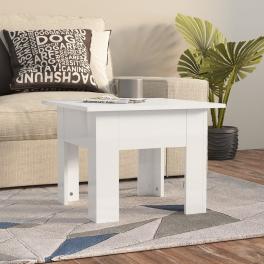 Coffee table high gloss white engineered wood medium