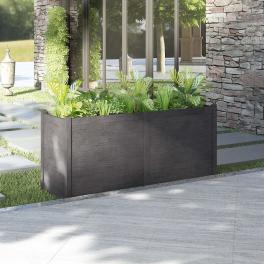 Garden planter grey solid pinewood large durable garden planter