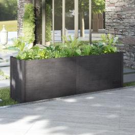 Garden planter grey solid pinewood large durable garden planter