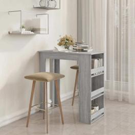 Bar table gray sonoma engineered wood medium bar table