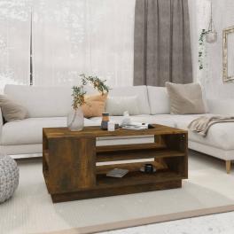 Coffee table smoked oak engineered wood medium coffee table