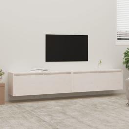 Wall cabinet set of 2 white solid pine wood large wall cabinet